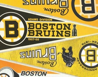 Boston Bruins vintage pennant print 11 by 17