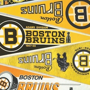 Boston Bruins vintage pennant print 11 by 17
