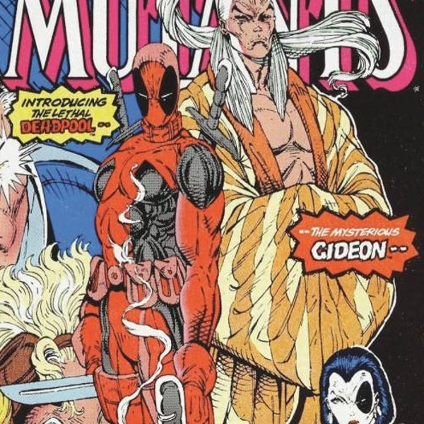 Marvel Comics The New Mutants #98 1st appearance of Deadpool cover print 11 by 17 or 8.5 by 11 (not the actual comic book)