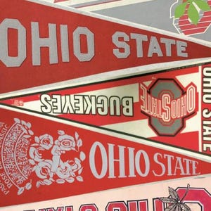 Ohio State Buckeyes vintage pennant print 15 by 24