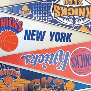Vintage New York Knicks pennant collage print 11 by 17