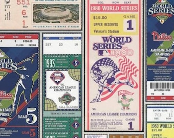 Philadelphia Phillies vintage ticket stub print 11 by 17 or 15 by 24
