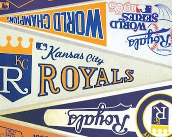 Kansas City Royals vintage pennant print 11 by 17 or 15 by 24