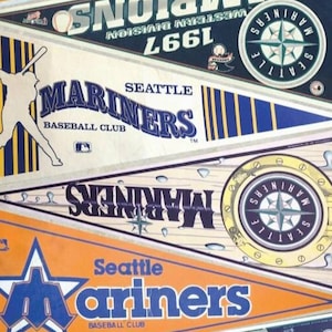 Seattle Mariners vintage pennant print, 11 by 17