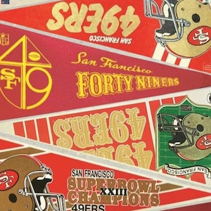 San Francisco 49ers vintage pennant print 15 by 24, 11 by 17