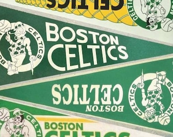 Boston Celtics vintage pennant print 15 by 24, 11 by 17 or 8.5 by 11