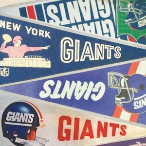 New York Giants vintage pennant print 15 by 24, 11 by 17