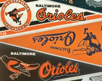 Baltimore Orioles vintage pennant print 15 by 24, 11 by 17 or 8.5 by 11