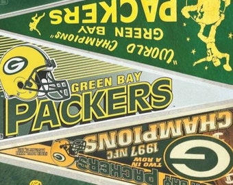 Green Bay Packers vintage pennant print 11 by 17 or 8.5 by 11