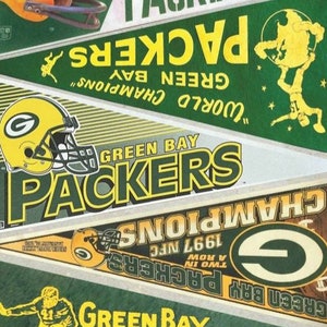 Green Bay Packers vintage pennant print 11 by 17 or 8.5 by 11