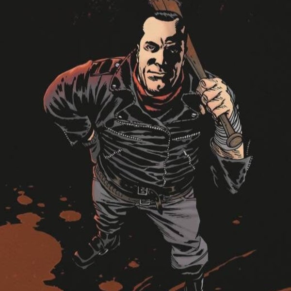 Image Comics Walking Dead #100 1st appearance of Negan cover print 11 by 17 or 8.5 by 11 (not the actual comic book)