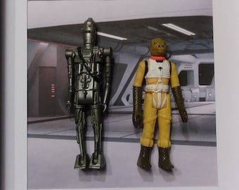 Star Wars IG-88 and Bossk vintage action figure shadowbox + free gift