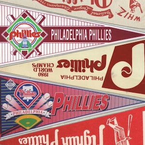 Philadelphia Phillies vintage pennant print 11 by 17 or 15 by 24