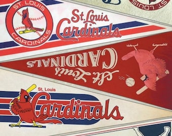 St. Louis Cardinals vintage pennant print 15 by 24, 11 by 17
