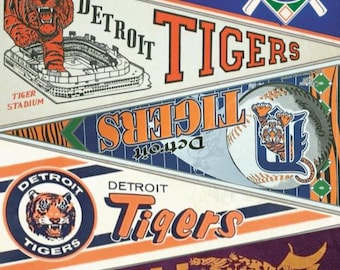 Detroit Tigers vintage pennant print 15 by 24, 11 by 17