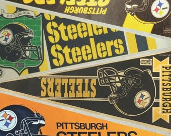 Pittsburgh Steelers vintage pennant print 11 by 17 or 8.5 by 11