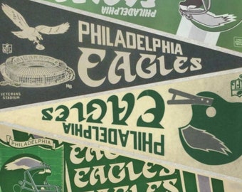 Philadelphia Eagles vintage pennant poster 11 by 17, 8.5 by 11 or 15 by 24