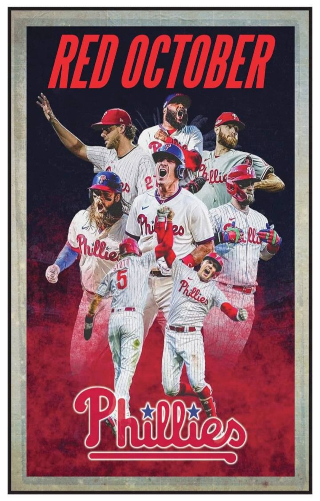 Philadelphia Phillies 2022 Red October 15 by 24, 11 by 17 - Etsy