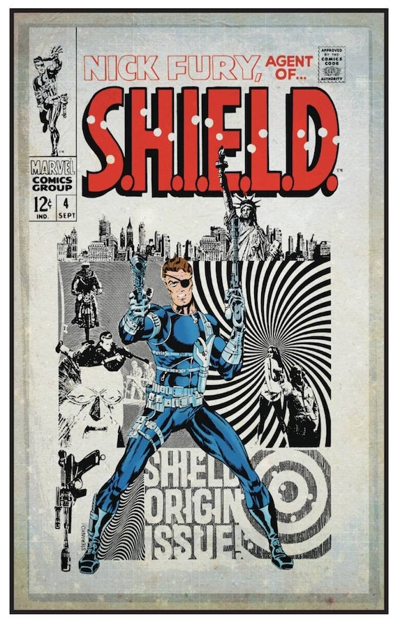 Marvel Comics Nick Fury Agent of Shield cover print 11 by 17, 8.5