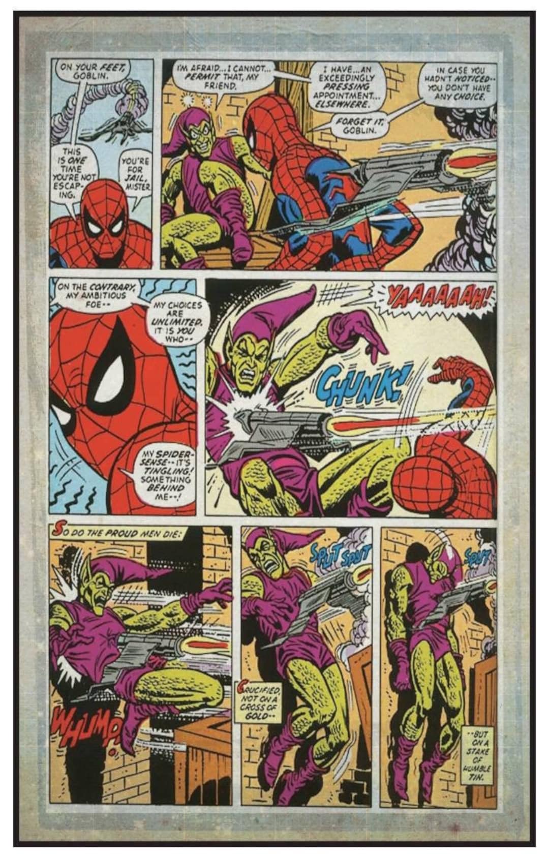 Marvel Comics Amazing Spiderman Vs Green Goblin Interior Page Print 11
