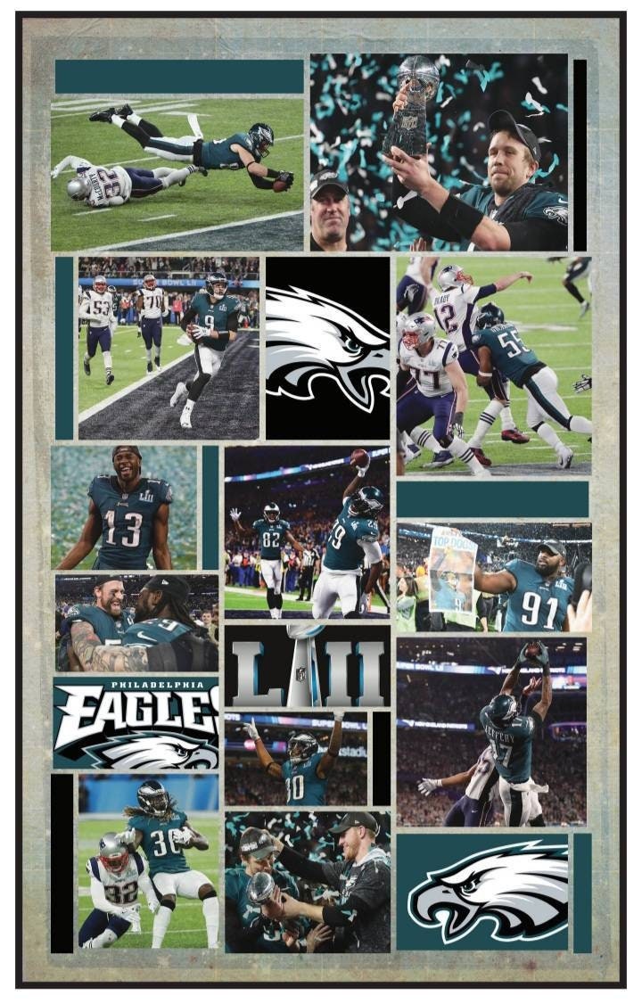 Philadelphia Eagles Super Bowl 52 Print 11 by 17 or 15 by 24 - Etsy
