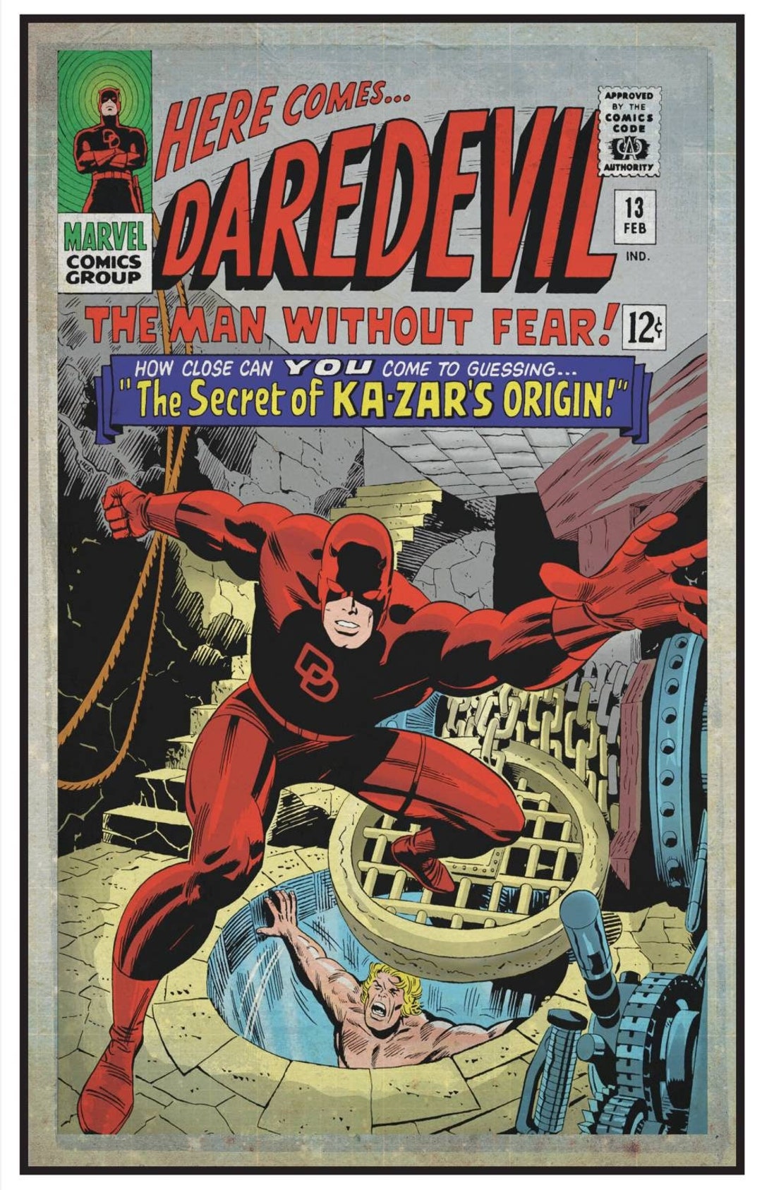 Daredevil #13 アメコミ リーフ Marvel Comics Daredevil #13 Cover Print 11 by 17, 8.5 by 11 or 15