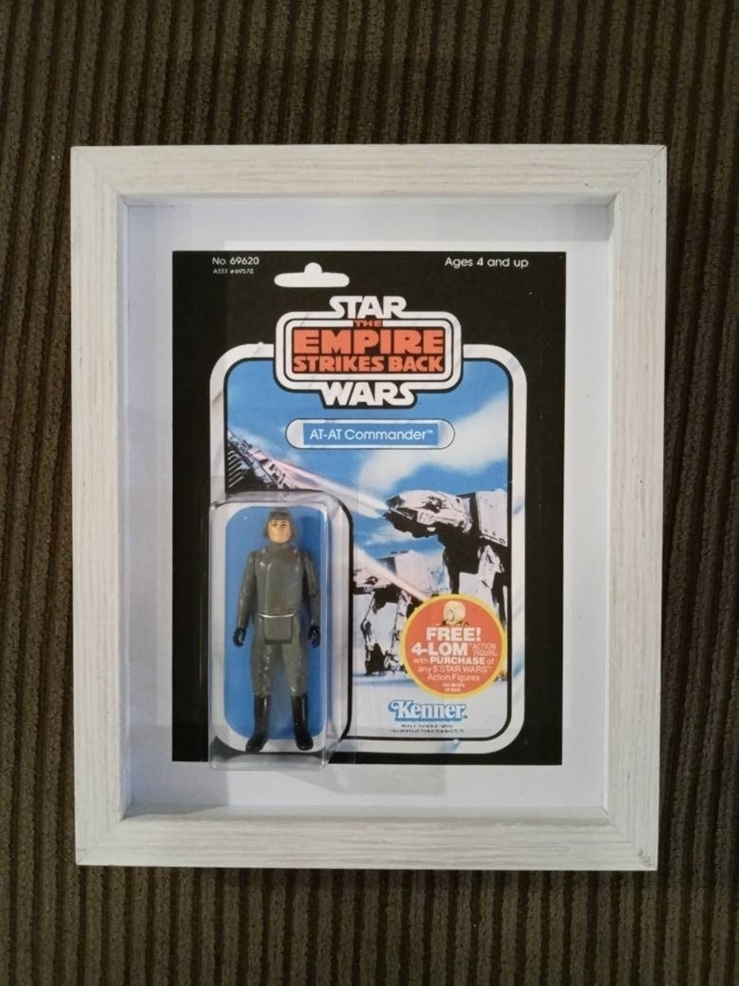 Star Wars ATAT Commander Vintage Action Figure Shadowbox Free Gift Etsy