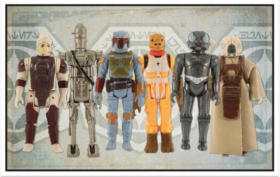 Star Wars Vintage Action Figure Bounty Hunter Print 11 by 17 - Etsy