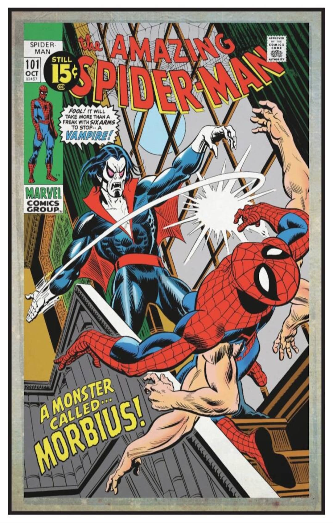 Marvel Comics Amazing Spiderman 101 Featuring Morbius Cover Print 11
