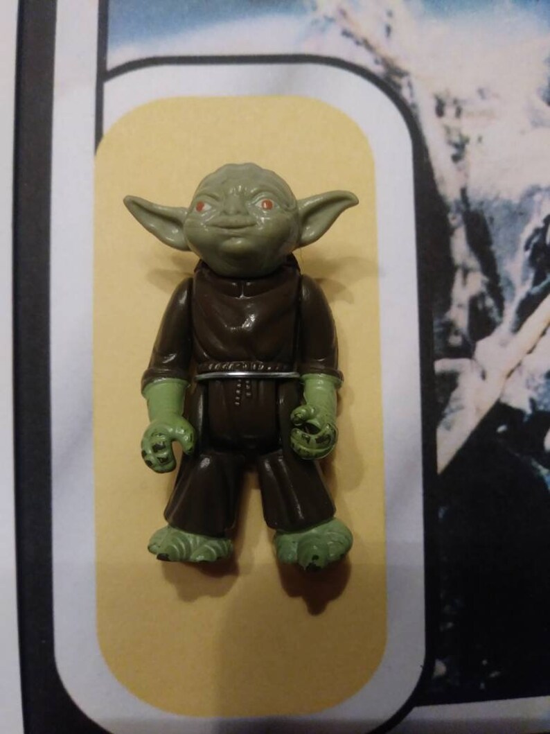 Star Wars Yoda vintage action figure shadowbox free gift | Etsy