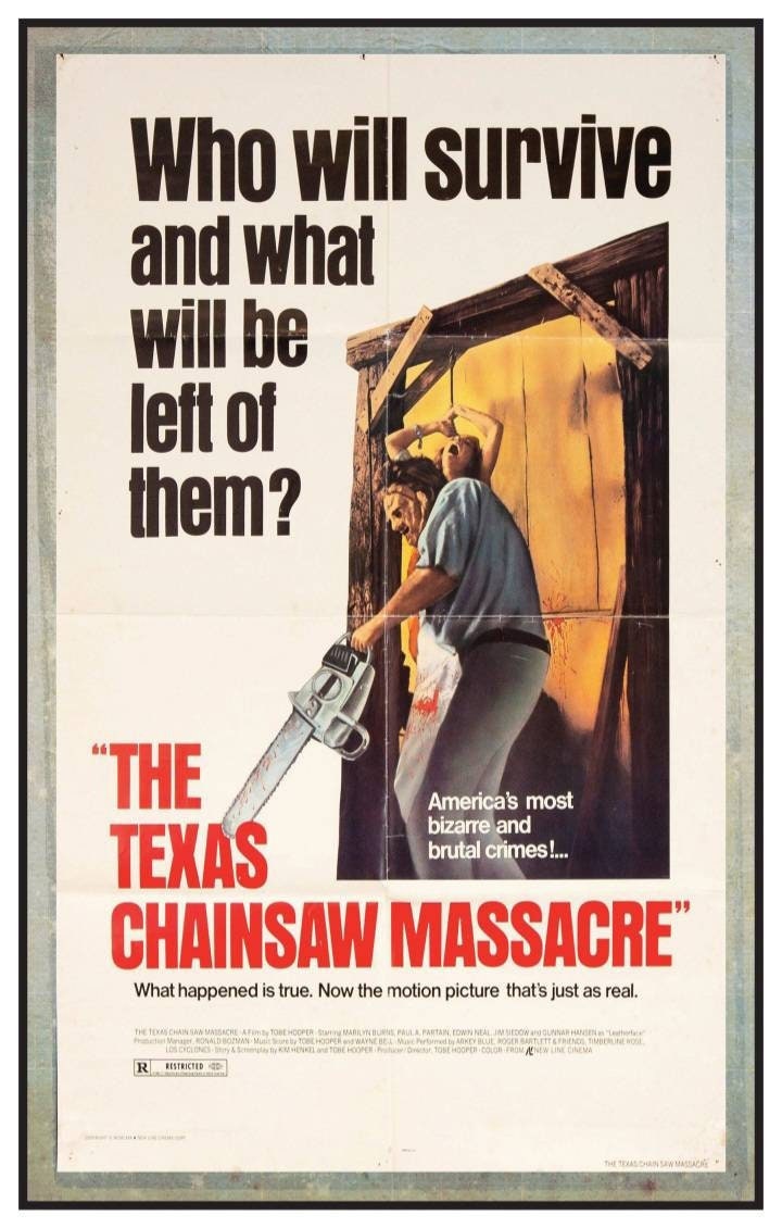 The Texas Chainsaw Massacre movie poster print 15 by 24, 11 by 17 or 8.5 by 11