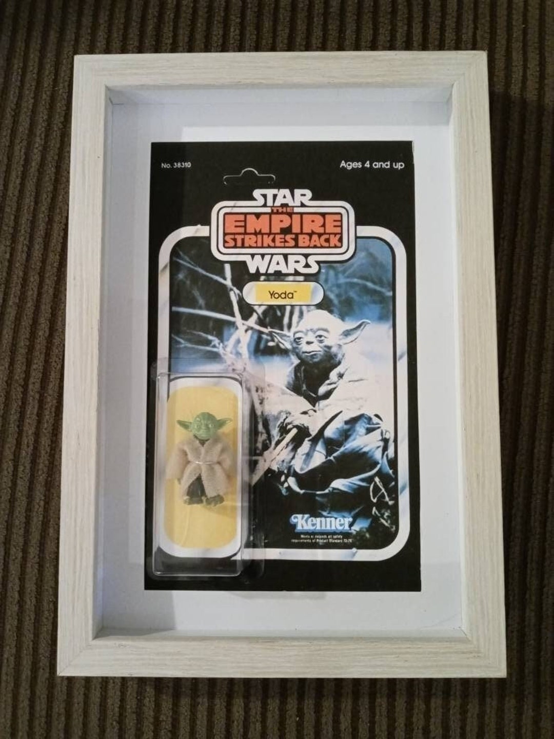 Star Wars Yoda Vintage Action Figure Shadowbox Free Gift Etsy