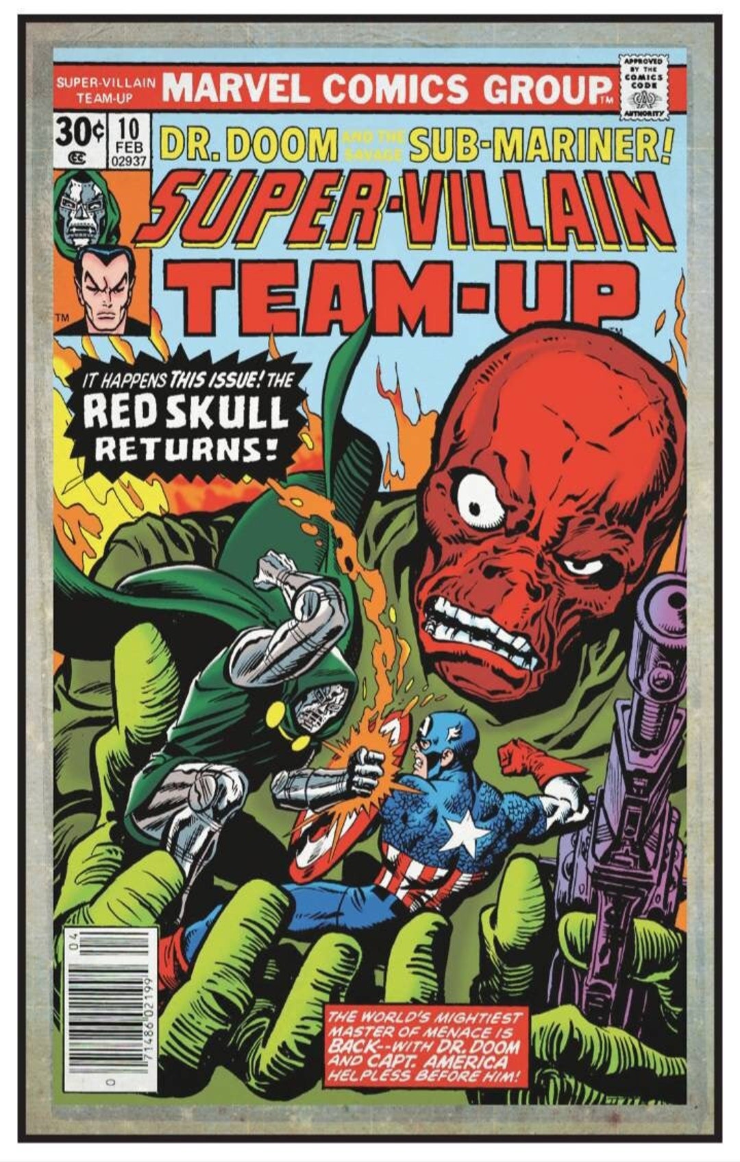 Marvel Comics Super Villain Team up With Red Skull and Dr. Doom Print 11 by 17 or 8.5 by 11 not the Actual Comic Book Etsy
