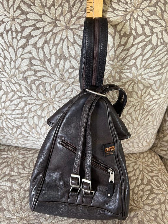 Canyon Outback Black Leather Shoulder Bag Convertible Backpack Etsy