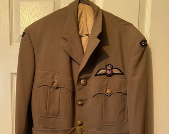 WWII Canadian Air Force Radio Operator/Navigator Officers Jacket, Vintage WWII RCAF Operator/Navigator Officers Jacket, Air Force Jacket