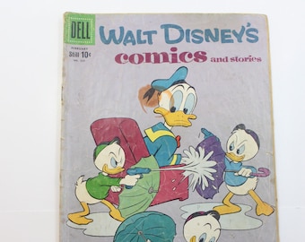 Vintage Walt Disneys Comics und Geschichten Comic-Buch, Dell Comic-Buch, Vol. 20 Nr. 5 Februar 1960, Walt Disney’s Donald Duck Comic 1960
