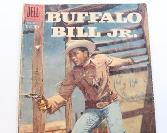 Vintage Buffalo Bill Jr. Comic Book, Dell Comic Book, Buffalo Bill Issue No. 13 1959, The Monster Horse Comic Book, Buffalo Bill Jr. Comic