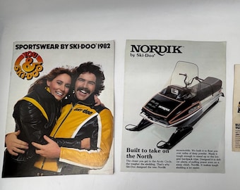 Sportswear By Ski-Doo 1982 You & Ski-Doo Brochure, Rare Sportswear by Ski-Doo 1982 Brochure and 1982 Ski-Doo and You Brochure, 1982 Ski-Doo