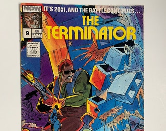 The Terminator Comic Book, 1989 Now Comics, The Terminator Vol.1 No.9, Vintage Comics, Terminator Comic, Vintage Kids Comic, The Terminator