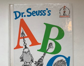 Vintage Dr. Seuss’s ABC Beginner Books, Grolier Book Club Edition, Dr. Seuss ABC’s Book, Vintage kids book, Dr Seuss Book, Vintage Dr Seuss