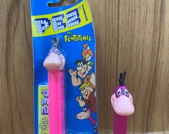 Vintage Flintstones Dino Pez Candy Dispenser, New Dino Pez & Used Dino Pez, Made in Slovenia Flintstones Dino Pez Dispenser, Vintage Pez