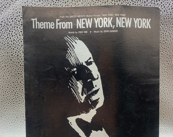 Frank Sinatra New York New York, Theme From New York New York 1977, Vintage Frank Sinatra Theme From New York New York Sheet Music, Sinatra