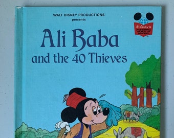 Alí Babá y los 40 ladrones, El maravilloso mundo de la lectura de Disney, libro de Walt Disney de 1979, Mickey Mouse como Alí Babá, libro de Mickey Mouse