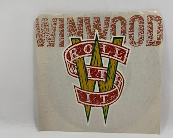 Vintage Steve Winwood Roll With It 45 RPM, 1988 Virgin Records, Steve Winwood Vinyl LP Roll With It, The Morning Side, Winwood Vinyl Record