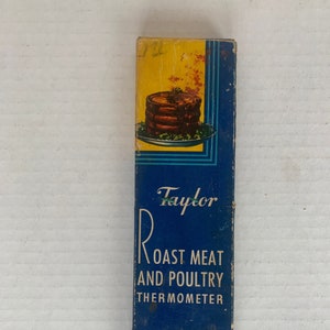 Vintage Taylor Roast Meat and Poultry Thermometer, No. 5936 Roast Meat Thermometer, Vintage Kitchen Instrument, Vintage Thermometer, Kitchen