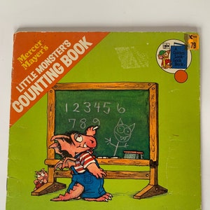El libro de conteo del pequeño monstruo de Mercer Mayer, Un libro de miradas doradas 1978, Mercer Mayer, Pequeño monstruo, Libro de Mercer Meyer, Aprende a contar