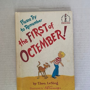 Vintage Please Try to Remember the First of Octember von Theo LeSieg, 1977 Dr Seuss Buch Theo Lesieg