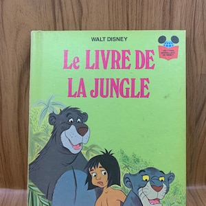 Jahrgang Walt Disney Le Livre de La Jungle, 1977 Livre-Loisirs Ltée, Französisch Das Dschungelbuch Disney Book Club Edition, französisches Kinder Disney-Buch