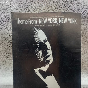 Frank Sinatra New York New York, Thème de New York New York 1977, vintage Frank Sinatra Thème de New York New York Partition, Sinatra