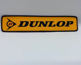 Dunlop Patch, Dunlop Tires Patch, 9” Vintage Dunlop Patch, Large Dunlop Patch, Dunlop Tennis Badge, Dunlop Racing Patch, Dunlop Golf Patch